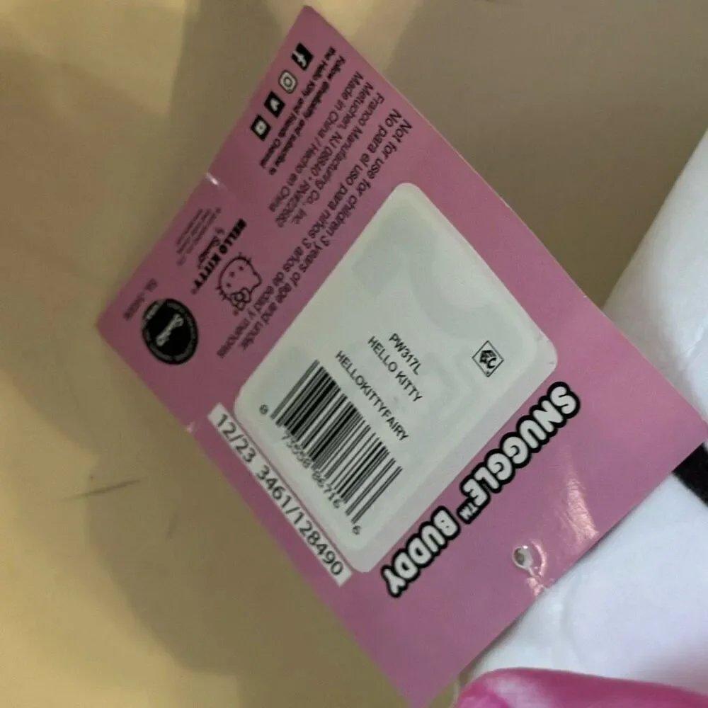 Hello Kitty Plush Cuddle Pillow Buddy - Pink Sanrio Bedtime Companion NWT